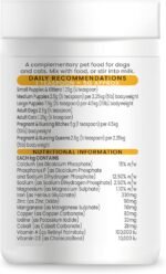 Vetzyme Stress Supplement Powder for Dogs and Cats - Balanced Multi-Mineral and Vitamin Supplement, Promotes Strong Teeth and Bones (150g) - Image 3