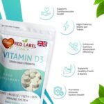 Vitamin D3 1000 IU, Pack of 30 Vitamin D Tablets (1 Month Supply), Healthy Teeth & Bones, Supports Immune System, High Strength Vitamin D Supplement for Men & Women, UK-Made - Image 4