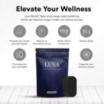 Luna Sleep Tape - Dermatologically Tested - 30 Strips (Black) - Mouth Tape for Sleeping, Women and Men - Supports Nasal Breathing and Reduces Snoring. Gentle But Strong Adhesion - Image 3
