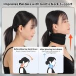 Vitavix Neck Support for Snoring, Adjustable Neck Brace with Soft Foam Collar for Sleeping, Cervical Support for Pain Relief - Image 4