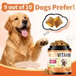 Dog Multivitamin, 500 Crunchy & Tasty Chew – Supports Daily Vitality, Skin & Coat Appearance with Taurine, Krill Oil Omega-3, B Complex Vitamins & Zinc – Daily Multivitamin for All Breeds & Ages - Image 3