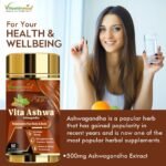 Vitaminnica Ashwagandha Capsules 500mg (5:1 Extract with with 10% Withanolides)- 100% Pure Withania Somnifera Root Extract – Natural Stress Relief, Energy & Stamina Booster – 60 Veg Capsules - Image 3