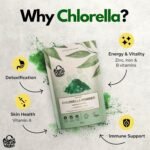 Organic Chlorella Powder (Cracked Cell Wall) - 100% Pure Chlorella Vulgaris - Rich in Vitamin B12 & Iron for Immune Support & Detox - Sustainably Grown in Freshwater Ponds - 75g - Image 3