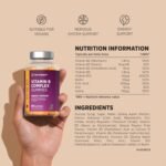 Vitamin B Complex Gummies | 60 Count - Tablet Alternative | High Strength Supplement with Vitamin B12, B6, B12, B2, B3, B5, Biotin, Folic Acid, Zinc and Iodine | Passion Fruit Flavour | by Horbaach - Image 4