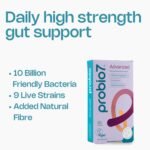 Probio7 Advanced – High Strength Digestive Support | 9 Live Strains | with 10 Billion CFU, Saccharomyces Boulardii + 2 Types of Fibre | Gut Health Supplements, Probiotics for Gut Health - 30 Capsules - Image 3