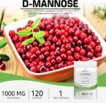 D-Mannose 1000mg Capsules - High Strength Pure D-Mannose Capsule for Urinary infections & Support Immune System - Daily Vegan Friendly Supplement for Men and Women - 120 Caps 4 Month Supply - Image 3