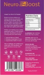 NeuroBoost - Nootropic Brain Supplement | 60 Capsules | Supports Cognitive Function, Focus, Memory & Energy Levels (2) - Image 4