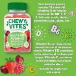 Chewy Vites Adult Multivitamin Advance, 60 Multivitamin Gummies, 12 Essential Nutrients, 2 Months Supply, Real Fruit Juice, Vegan, Berries Flavour - Image 4
