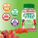 Chewy Vites Adult Multivitamin Advance, 60 Multivitamin Gummies, 12 Essential Nutrients, 2 Months Supply, Real Fruit Juice, Vegan, Berries Flavour - Image 5