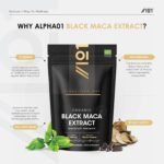 Organic Black Maca Root 15,000mg with Black Pepper – Peruvian Black Maca Supplement for Men - 90 Vegan Capsules (3 Months Supply) – Resealable and Recyclable Pouch by Alpha01 - Image 3