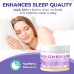 Magnesium Cream, Magnesium Cream for Sleep, Natural Magnesium Butter with Magnesium Chloride for Leg Cramps, Muscle Pain Relief & Deep Nighttime Relaxation (100g) - Image 3