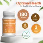 Korean Ginseng 4000mg | Supports Mental & Physical Wellbeing | with Vitamin B6 & Zinc | Contributes to Immune Function | 180 Tablets = 3-Months Supply | GMP Certified & UK Made - Image 4