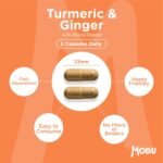 Organic Turmeric, Ginger & Black Pepper 1380mg 120 Capsules – High Strength Curcumin for Joint, Immune & Inflammation Support – Vegan No Fillers or Binders - MOBU UK - Image 6