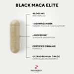 Ultra Premium 40,000MG Organic Black Maca with Ashwagandha - Maca Root Powder for Men 60 Vegan Capsules - Image 3