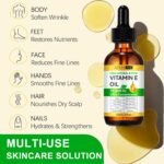 Vitamin E Oil 75,000 IU - Pure & Natural Skin & Hair Care, Moisturizing for Face, Body, Sars and Scalp 60 ML - Image 7