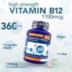 Zipvit Vitamin B12 Tablets High Strength 1100mcg, 1 Year Supply, Pure Methylcobalamin, 360 Vegan Tablets, Reduces Tiredness, Supports Energy and Immunity - Image 3