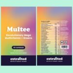 Multee High Potency Multivitamin - 30 Day Supply - 40 Essential Multi Vitamins & Minerals Supplements C, D, B12, Iodine & Supergreens Blend, Daily Nutritional Support, 60 Vegan Capsules - Image 3