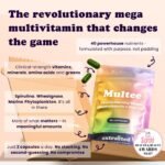 Multee High Potency Multivitamin - 30 Day Supply - 40 Essential Multi Vitamins & Minerals Supplements C, D, B12, Iodine & Supergreens Blend, Daily Nutritional Support, 60 Vegan Capsules - Image 4