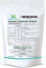 Herbal Magic's Organic Spirulina Powder - Sparkle Your Smoothies, Shakes - Ideal for Trainers on a Vegan, Vegetarian Diet - No Fillers & Preservatives - of&G UK Organic Certified-100g (Pack of 1) - Image 3