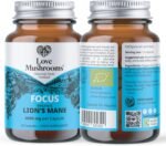 Organic Lion's Mane Capsules - Deep Focus - 60,000mg - Lions Mane Supplement for Memory and Focus Support - Vegan and Made in The UK - Natural Colours and Flavours - 60 - Image 3