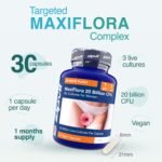 Zipvit MaxiFlora Womens Probiotics 20 Billion CFU, Intimate Probiotics with 3 Bio Cultures, 30 Vegan Capsules, 1 Months Supply, Shelf Stable and Travel Friendly - Image 4