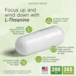 L-Theanine 200mg Super Value Size - 365 Vegetarian Capsules - Image 5