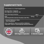 PQQ 20mg 120 Capsules Pyrroloquinoline Quinone Supplement – High Purity >99% - PQQ Disodium Salt – Bioavailable Form - Vegan Anti-Aging Support - Mitochondrial Cellular Natural Energy Booster - Image 3