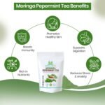 Herbal Magic 100% Pure & Natural Cooling Moringa Peppermint Tea: A Soothing Blend for Wellness and Refreshment, Rich in Vitamins, Minerals & antioxidants Free from Artificial Additives_100g - Image 4