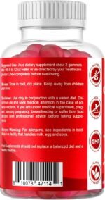 Vitamatic Vegan Cranberry Gummies with D-Mannose, Probiotic & Vitamin C for Women Urinary Tract Health - 25000 mg Equivalent per Serving - 60 Count - (Non-GMO, Gluten Free) - Image 4