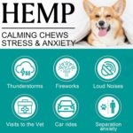 Calming Treats For Dogs, 150 Count Hemp Calming Chews for Dogs - Reduce Stress Relief, Separation, Barking, Fireworks, Thunderstorms - 100% Natural Ingredients Dogs Calming Treats (Chicken) - Image 4