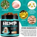 Calming Treats For Dogs, 150 Count Hemp Calming Chews for Dogs - Reduce Stress Relief, Separation, Barking, Fireworks, Thunderstorms - 100% Natural Ingredients Dogs Calming Treats (Chicken) - Image 5