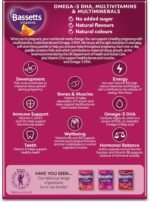 Bassetts Vitamins Pregnancy+ Omega-3 DHA Multivitamins & Multiminerals Strawberry & Orange Flavour 30 Gummy Pastilles - Image 4