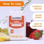 Purolabs Multivitamins & Minerals Supplement - 34 Essential Nutrients - Daily Multivitamin Tablets for Men & Women - 60 Vegan Capsules - Made in The UK - Image 5