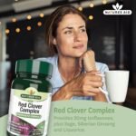 Natures Aid Red Clover Complex – with Isoflavones, Sage, Ginseng & Liquorice – Supports Women’s Health, Hormonal Balance & Menstrual Comfort – Vegan, Gluten-Free, Non-GMO Supplement - 60 Tablets - Image 3
