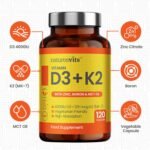 Vitamin D3 and K2 Bone Supplement - with Zinc, MCT Oil and Boron for Calcium Absorption for Joint Care - High Strength Natural Supplements for Women and Men - Image 4