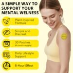 Dopamine Patches 30pcs | Mood Boost & Positivity Support | Vegan Mood Support Patches for Daily Mental Wellness, Plant-Based Formula, Supports Dopamine & Serotonin Balance (30pcs) - Image 4