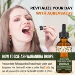 Liposomal Ashwagandha Drops 2000mg, Pure Natural Ashwagandha Extract, Enrich Probiotics & Black Pepper Extract, Stress Relieve Supplements, Increase Energy (60 ml (Pack of 2)) - Image 6