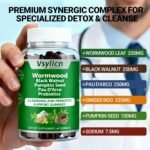Black Walnut Wormwood Parasite Cleanse - Gut Cleanse & Digestive Health with Pumpkin Seed - Herbal Supplement for Gut Detox Cleanse and Digestive Well-Being - Alcohol-Free & Gut-Friendly - 60 Gummies - Image 3