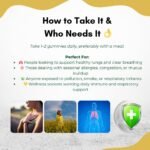 Mullein Gummies – 8-in-1 Respiratory Support with Quercetin, Ginger, Bromelain, Elderberry & Vitamin C – Lung Cleanse & Immune Booster – Pineapple Flavor – 60 Gummies - Image 5