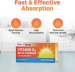 One Step | Vitamin D3 800IU | 120 Capsules | Colecalciferol Capsules | Vitamin D Supplements for Women & Men - Image 5