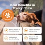 Zesty Paws Calming Treats for Dogs | Helps with Separation Anxiety, Stress & Hyperactivity, Supports Wellbeing & Relaxation | Contains Green Tea, Ashwagandha, L-Tryptophan | Daily Use | 90 Chews - Image 3