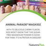 NaturesPlus Animal Parade MagKidz Children’s Magnesium Supplement - Natural Cherry Flavour, Teeth, Bones and Muscle Support - Gluten Free, Vegan - 90 Chewable Animal Shaped Tablets - Image 4
