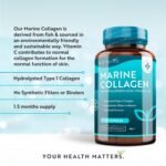 Marine Collagen 1000mg Enhanced with Hyaluronic Acid 100mg - 90 Super Strength Capsules - Hydrolysed Collagen Supplements - Vitamin C, Vitamin E, Vitamin B2, Zinc, Copper - Made in The UK by Nutravita - Image 3