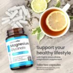 Magnesium Glycinate Capsules, 250 mg - Bisglycinate Natural Night Time Supplement to Promote Sleep and Calm, Reduce Restless Legs and Relieve Muscle Cramps - Suitable for Women and Men - Image 4