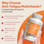 Anti-Fatigue Support Supplement | Reduces Tiredness & Fatigue | with Vitamins & Minerals for Energy | Vegan & Vegetarian-Friendly | 120 Capsules = 2 Months’ Supply | Made in The UK - Image 3