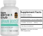 The Ten Percent Club - Brain Boost | Lions Mane Mushroom Complex Capsules for Enhanced Focus & Clarity | Nootropic Lions Mane Supplement for Cognitive Support | 90 Capsules - Image 3