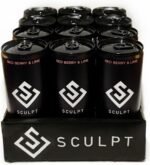 Ashwagandha Sugar Free Energy Drink Vitamins & Hydration Red Berry & Lime 12-Pack 250ml Sculpt Drinks - Image 3