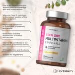 Multivitamin Tablets for Teen Girls | 120 Count | 14 Essential A-Z Vitamins and Nutrients | with Iron, Vitamin B12, Folic Acid and Magnesium | Vegetarian | by Horbaach - Image 3