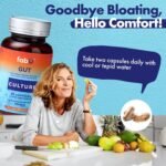 fabÜ Gut Culture - Supplements with 9 Culture Strains & Chaga Mushroom - Probiotics for Gut Health with 8 Billion CFUs & Inulin Prebiotic Fibre - Digestive Support, 60 Capsules - Image 5