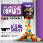 Sleep Gummies for Adults – Valerian Root 500mg, Ashwagandha, Lemon Balm & Chamomile – Natural Sleep Support - Mixed Flavours – Vegan Friendly – 60 K.O. GUMMIES - Image 3